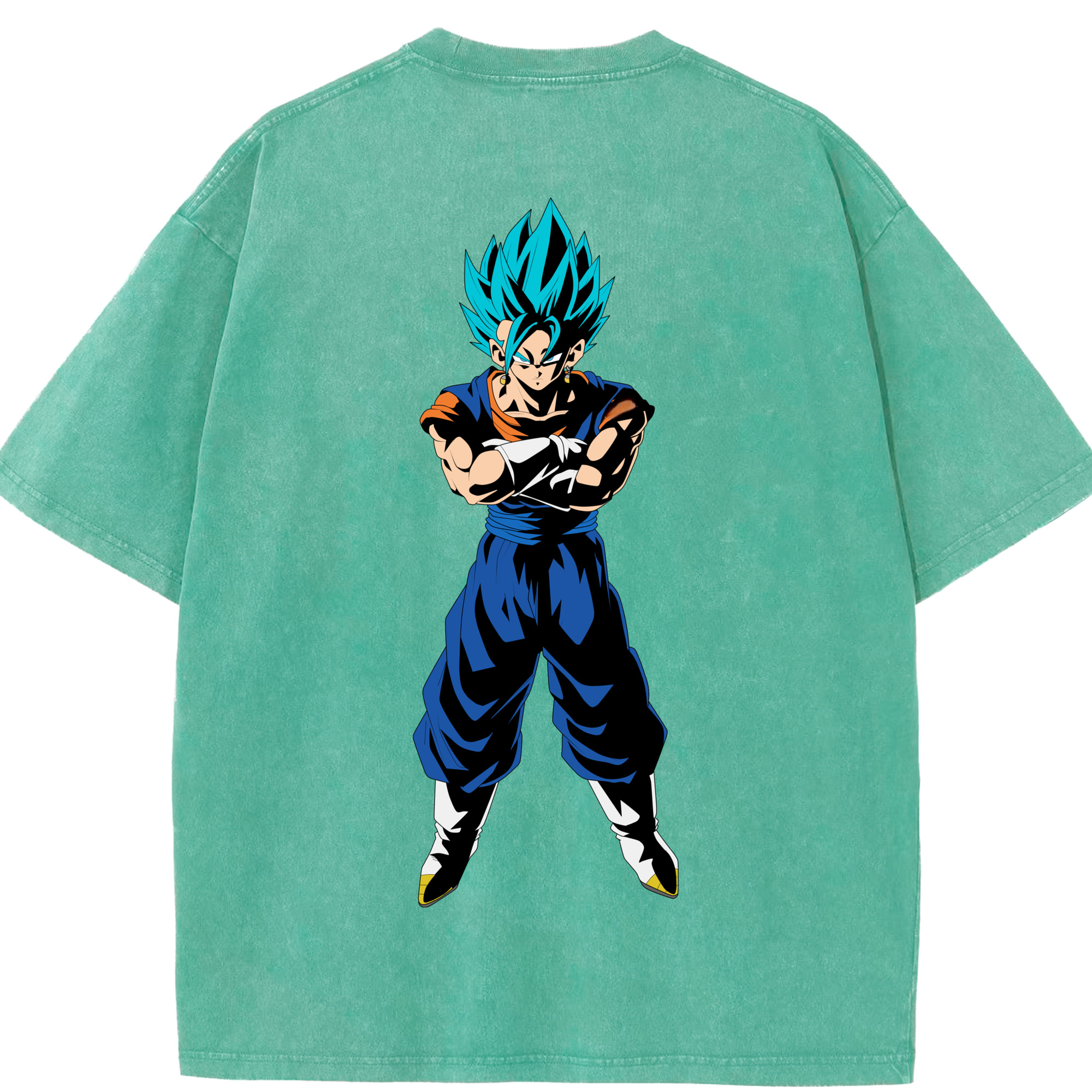 （画像用） ドラゴンボール ベジット DRAGON BALL Vegetto 綿100% ヴィンテージ風 半袖Tシャツ（背面プリント）